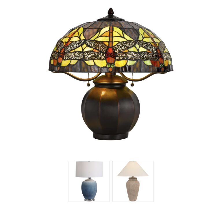 CAL Lighting Tiffany Collection Dark Bronze Table Lamp