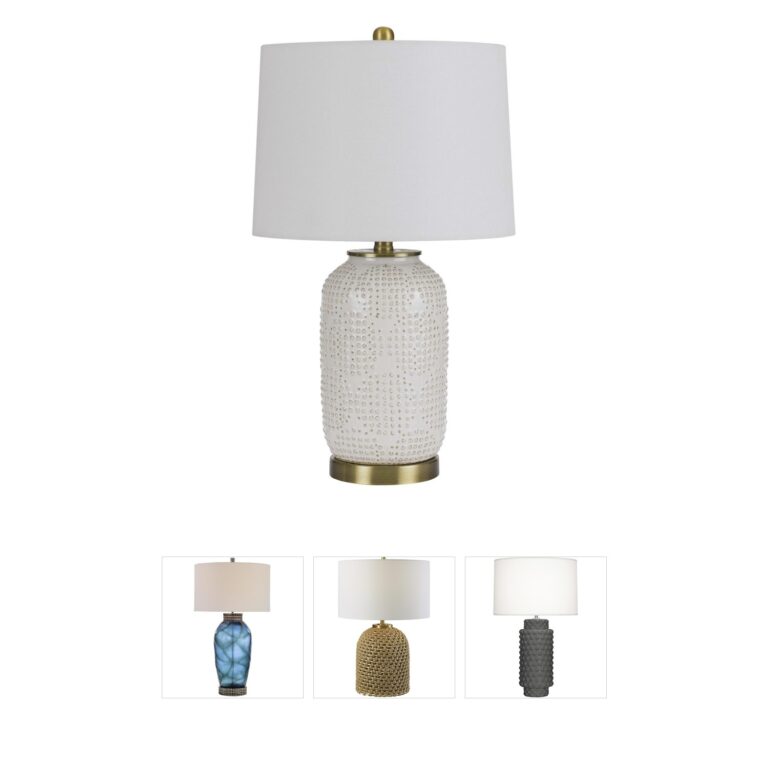 CAL Lighting Sedalia Ivory Ceramic Table Lamp