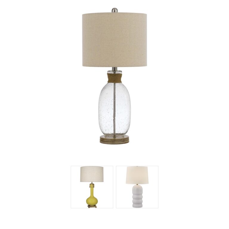 Cal Lighting Seymour Bubble Glass Table Lamp