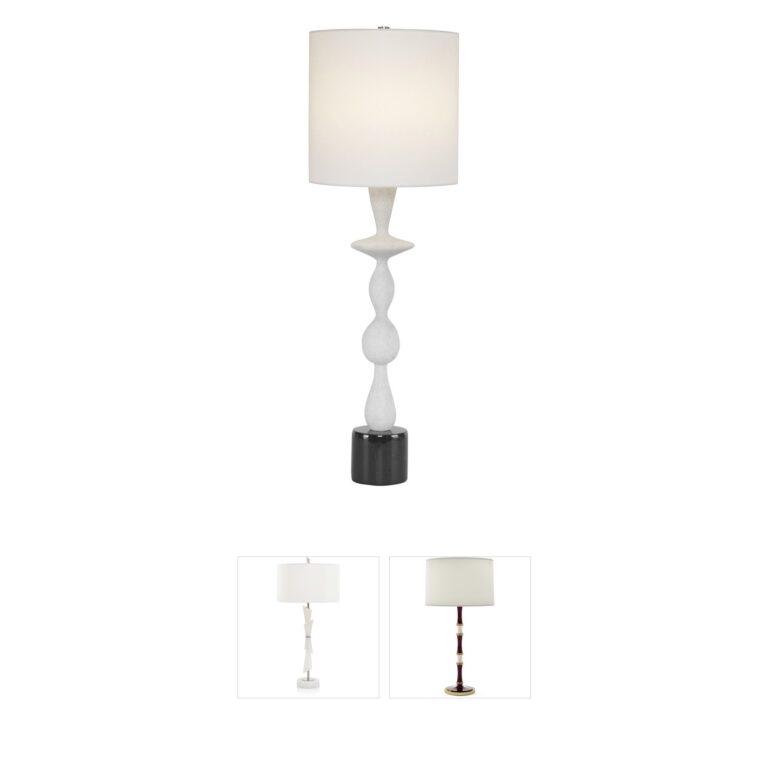 Uttermost Inverse White Marble Table Lamp
