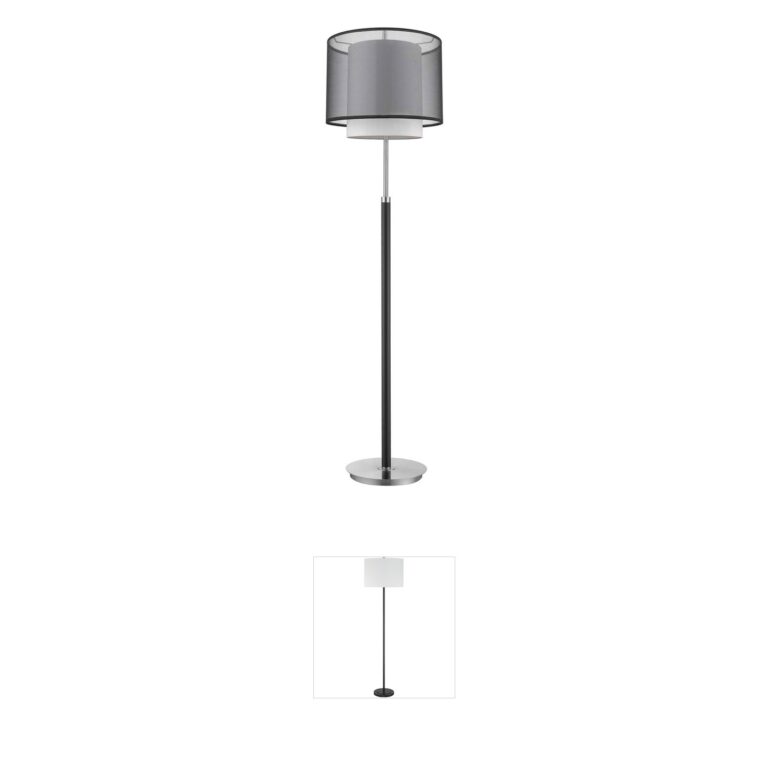 Trend Lighting Roosevelt Steel & Fabric Floor Lamp