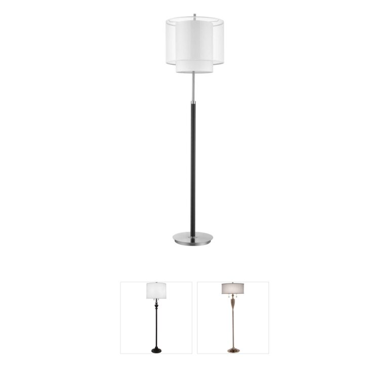 Trend Lighting Roosevelt Steel & Fabric Floor Lamp