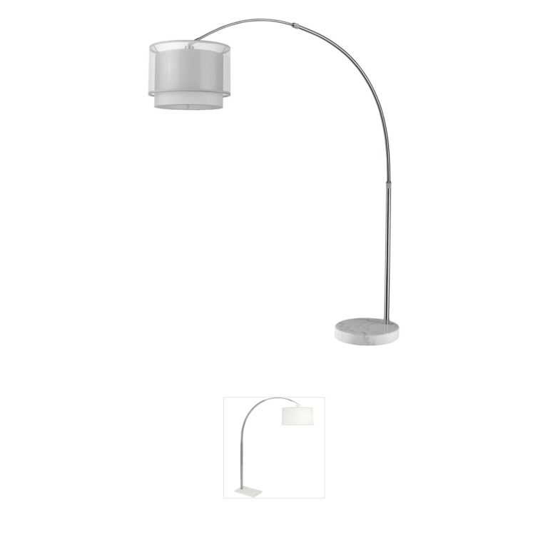 Trend Lighting Brella Brushed Nickel Arc Floor Lamp