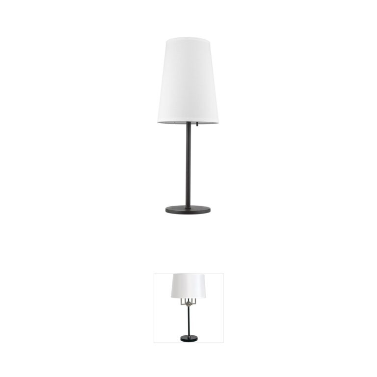 Trend Lighting Primo Antique Bronze Table Lamp with Cream Linen Shade