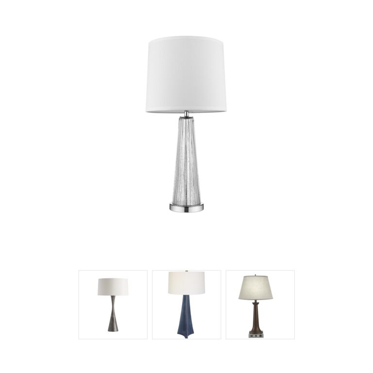 Trend Lighting Chiara Polished Chrome & Glass Table Lamp