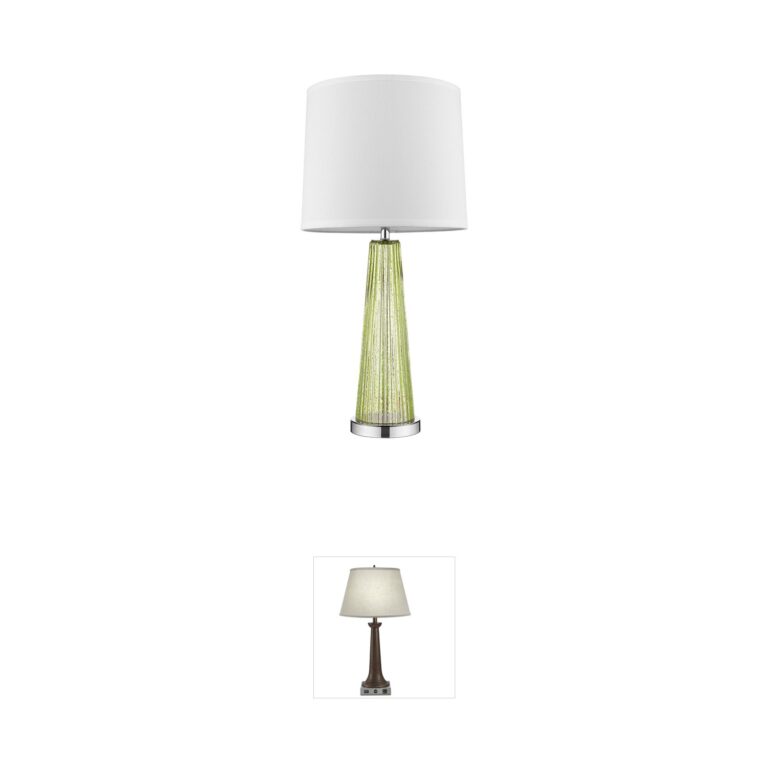 Trend Lighting Chiara Polished Chrome & Apple Green Glass Table Lamp