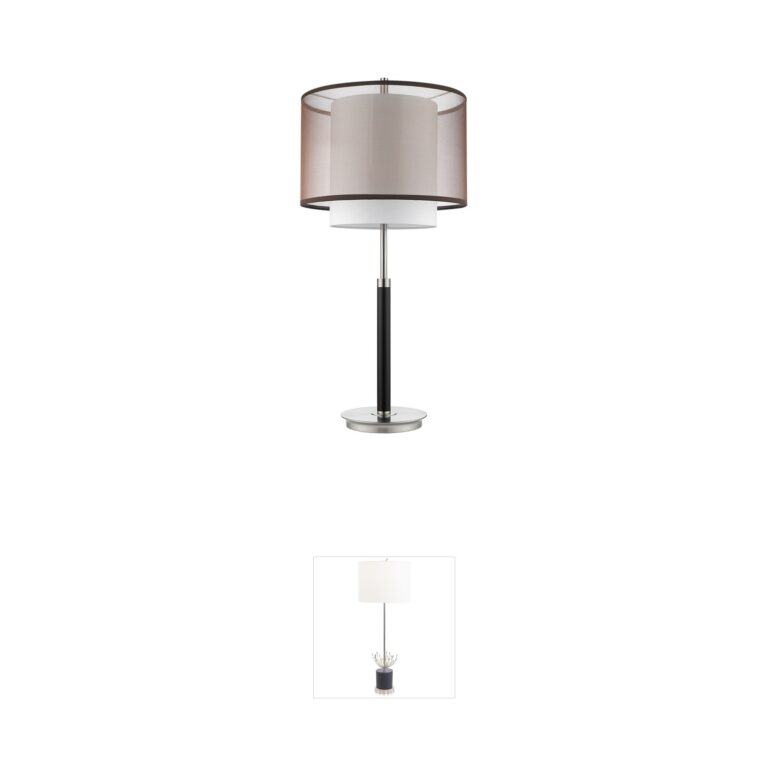 Trend Lighting Roosevelt Espresso & Brushed Nickel Table Lamp