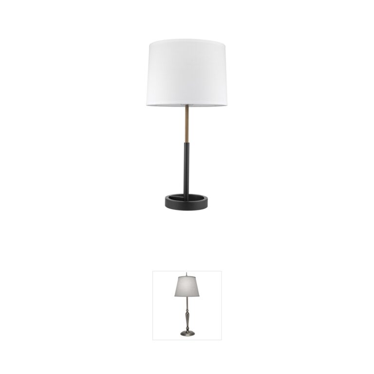 Trend Lighting Rotunda Matte Black & Antique Gold Table Lamp