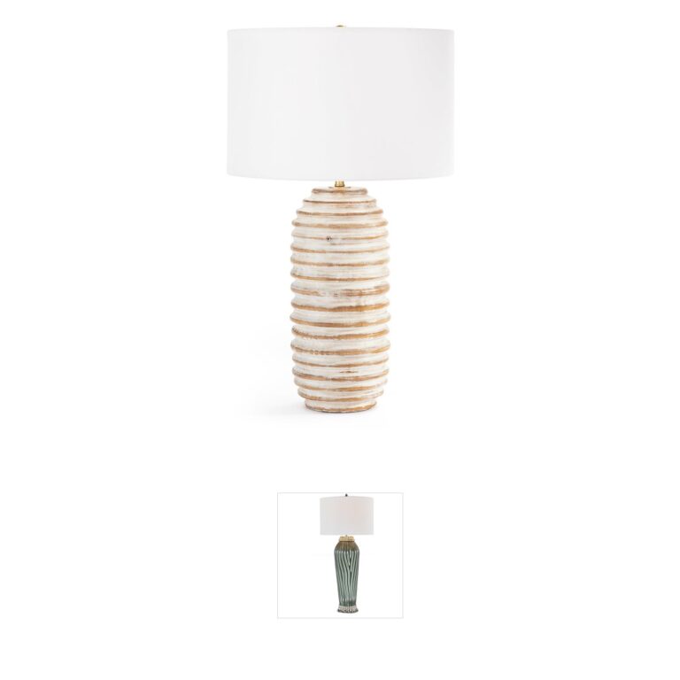Regina Andrew Detroit Carmel White Birch Wood Table Lamp