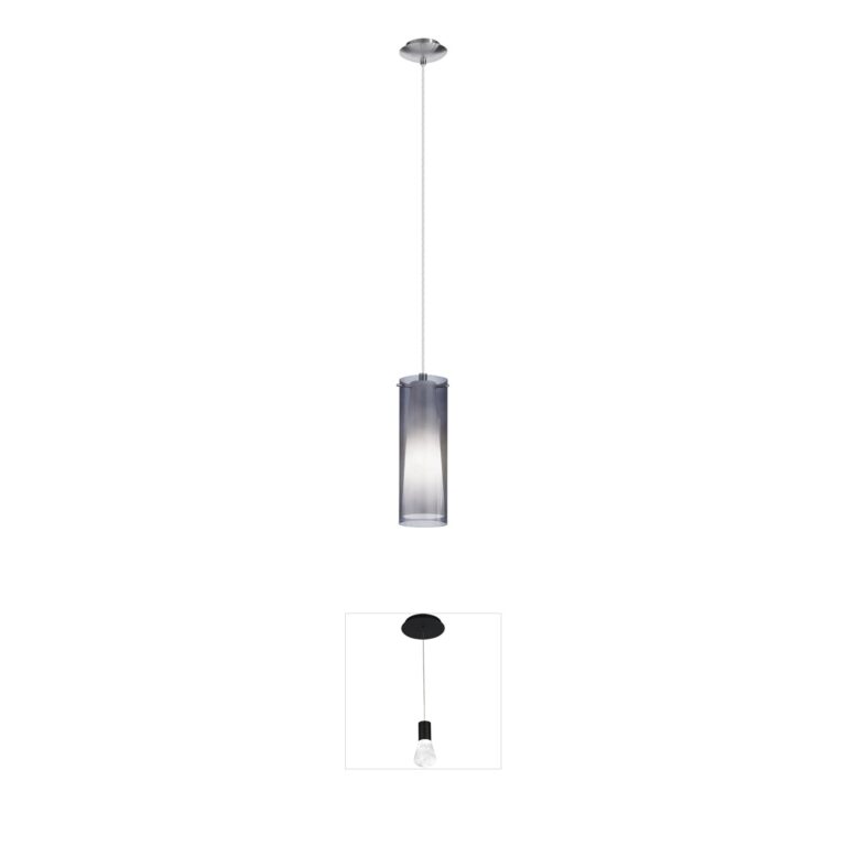 Eglo Pinto Nero Smoked Glass Mini Pendant