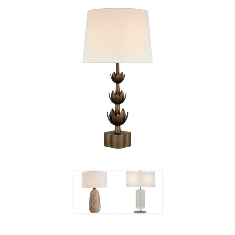 Visual Comfort Signature Collection Julie Neill Alberto Antique Bronze Leaf Table Lamp
