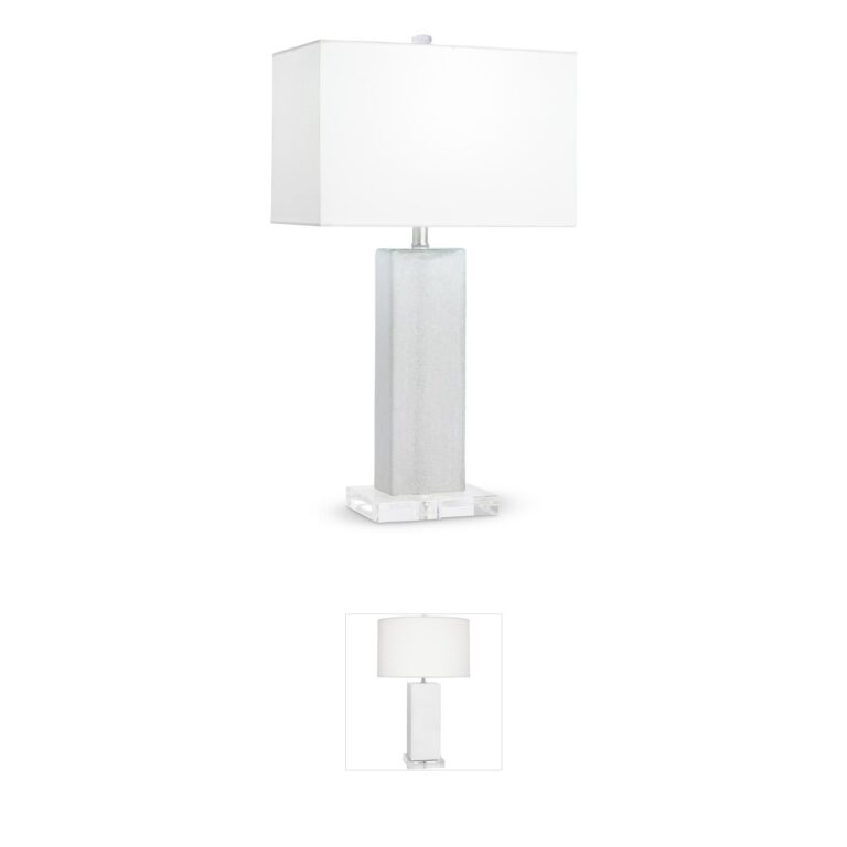 FlowDecor Waterloo Hand-Etched Mercury Glass Table Lamp