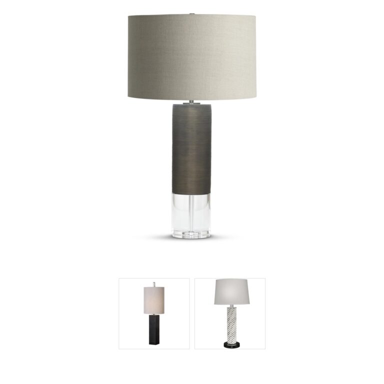 FlowDecor Atlantic Bronze and Crystal Table Lamp