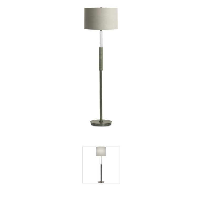 FlowDecor Atlantic Bronze and Crystal Floor Lamp