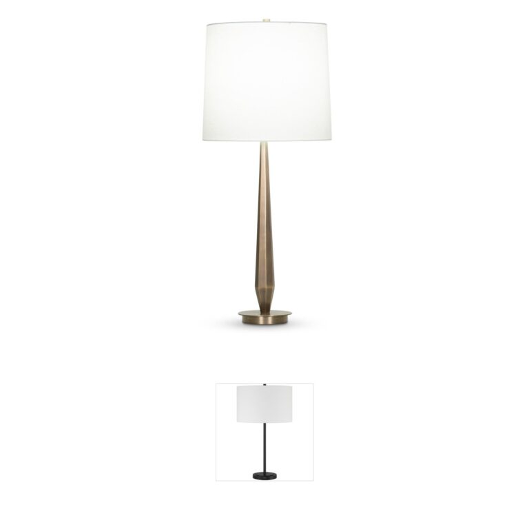 FlowDecor Baby Zoe Antique Brass Metal Table Lamp