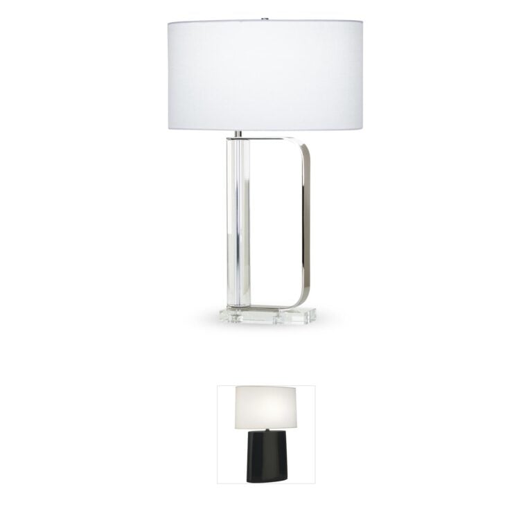 FlowDecor Donald Crystal and Polished Nickel Table Lamp