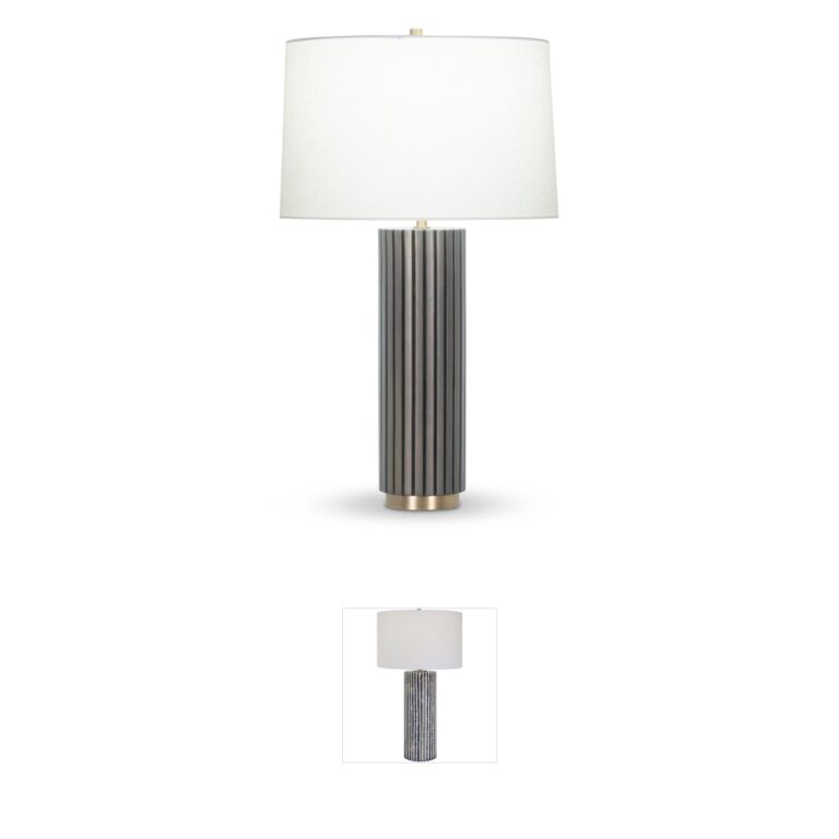 FlowDecor Meredith Antique Brass Table Lamp