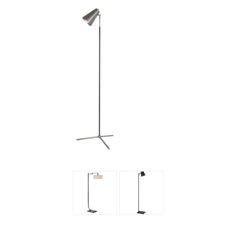FlowDecor Chase Antique Silver Metal Floor Lamp