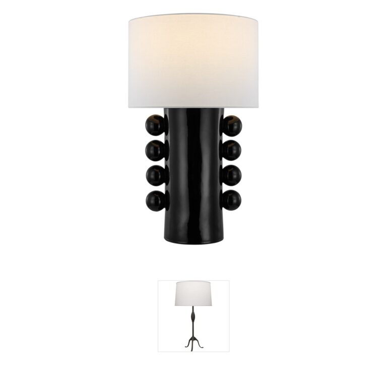 Visual Comfort Signature Collection Kelly Wearstler Tiglia Tall Black Table Lamp