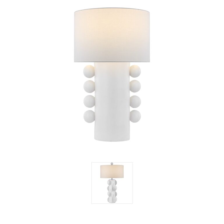 Visual Comfort Kelly Wearstler Tiglia Plaster White Lamp