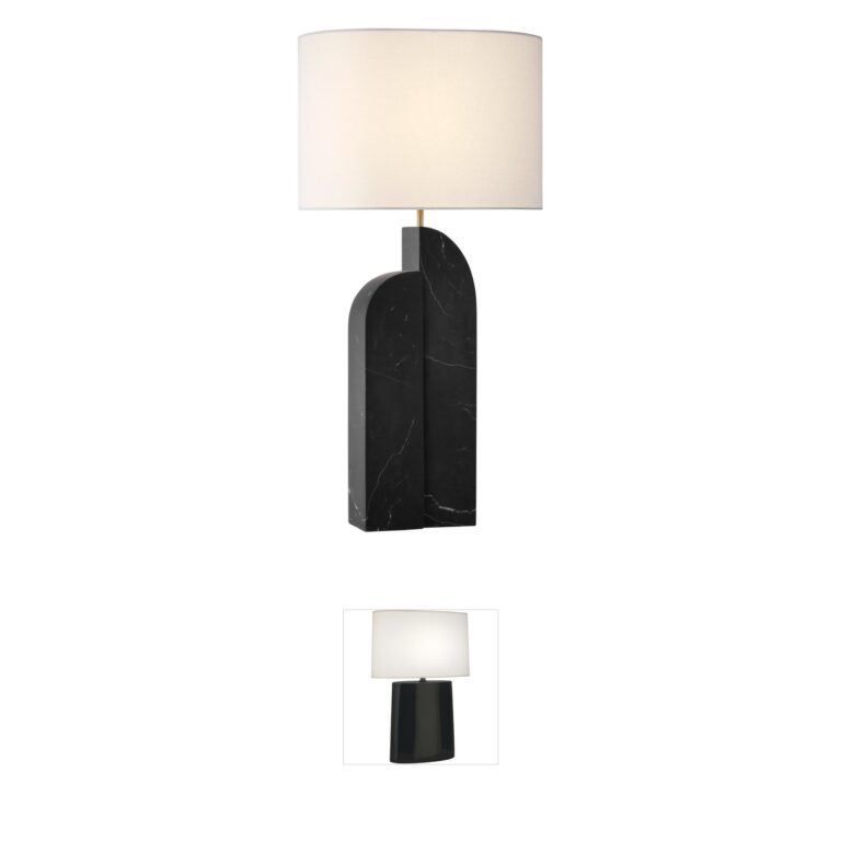 Visual Comfort Signature Collection Kelly Wearstler Savoye Black Marble Table Lamp