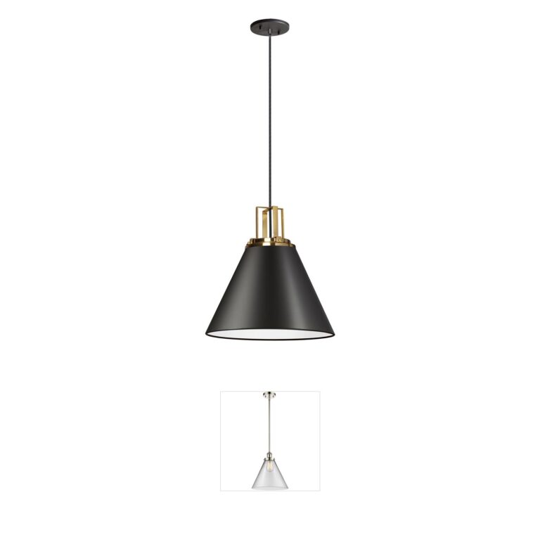 Dainolite Sonus Empire Pendant with Aged Brass Accents