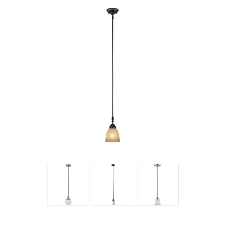 Designers Fountain Apollo Amber Sandstone Mini Pendant in Oil Rubbed Bronze