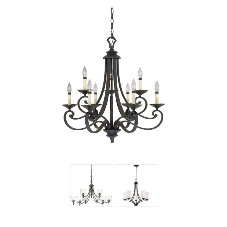Designers Fountain Barcelona Natural Iron 9-Light Chandelier