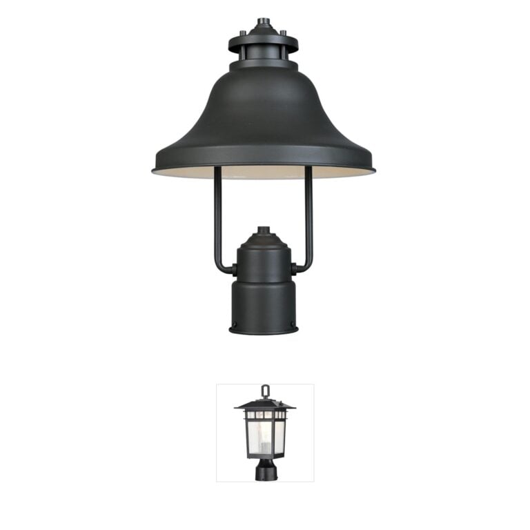 Designers Fountain Bayport Bronze Cast Aluminum Dark Sky Post Lantern