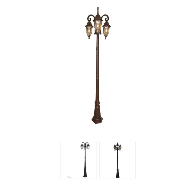 Designers Fountain Berkshire Cast Aluminum 3-Head Post Lantern