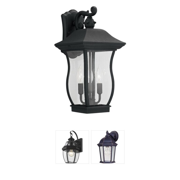 Designers Fountain Chelsea 18.25" Black Cast Aluminum Outdoor Wall Lantern