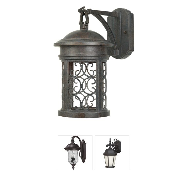 Designers Fountain Ellington 7" Cast Aluminum Outdoor Wall Lantern