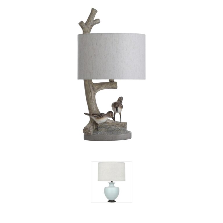 StyleCraft Home Collection Luka Birds on a Limb Polyresin Table Lamp
