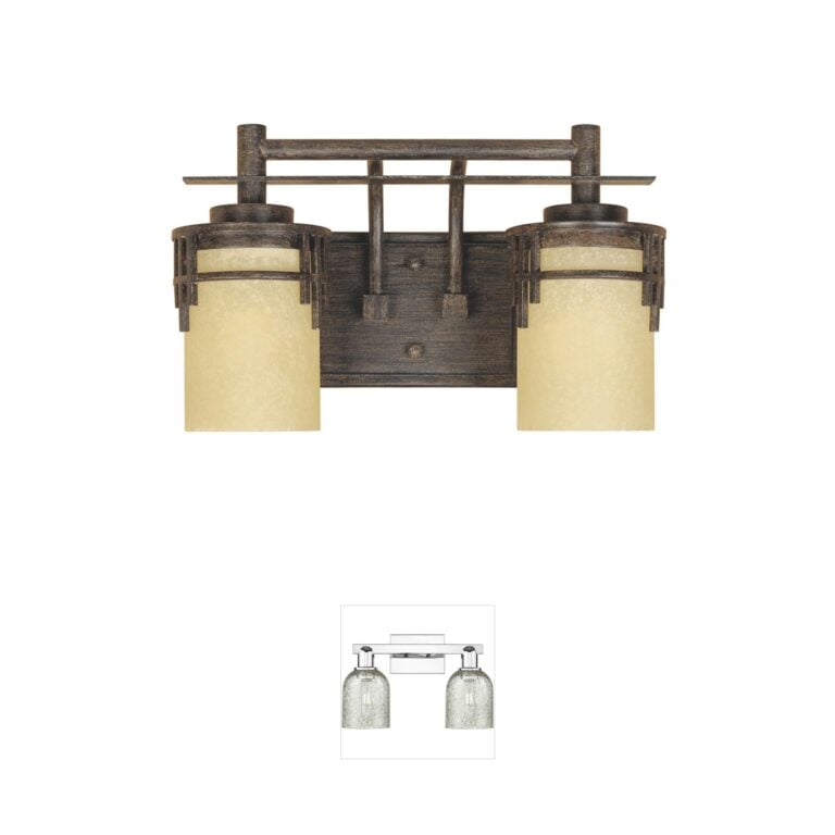 Designers Fountain Mission Ridge Warm Mahogany 2-Light Bath Bar