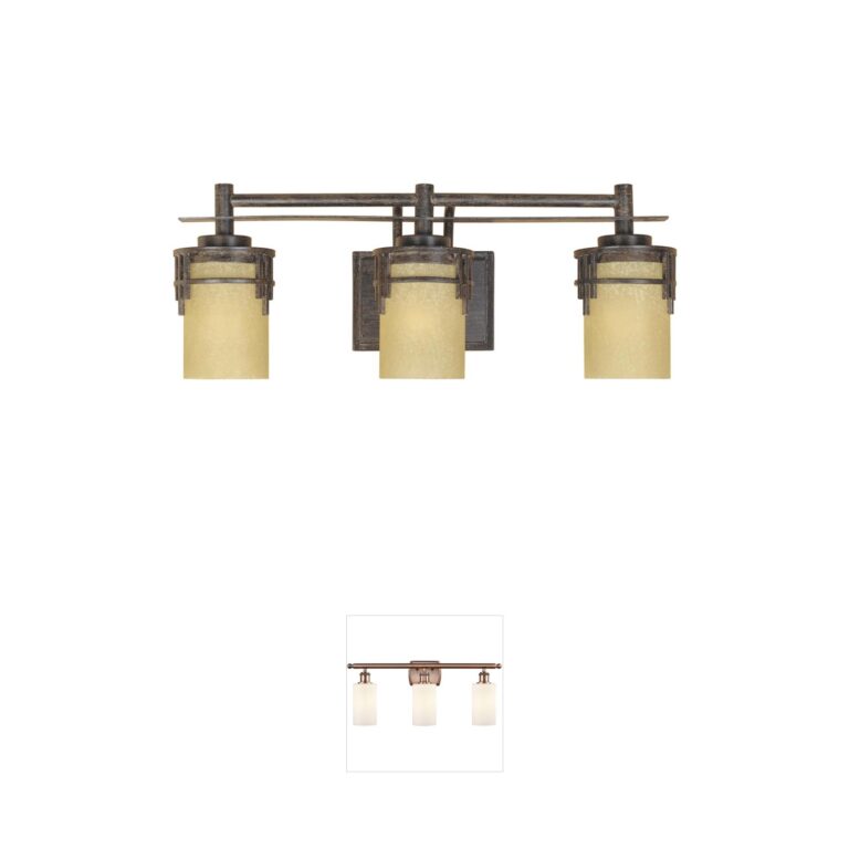 Designers Fountain Mission Ridge 3-Light Vanity in Warm Mahogany