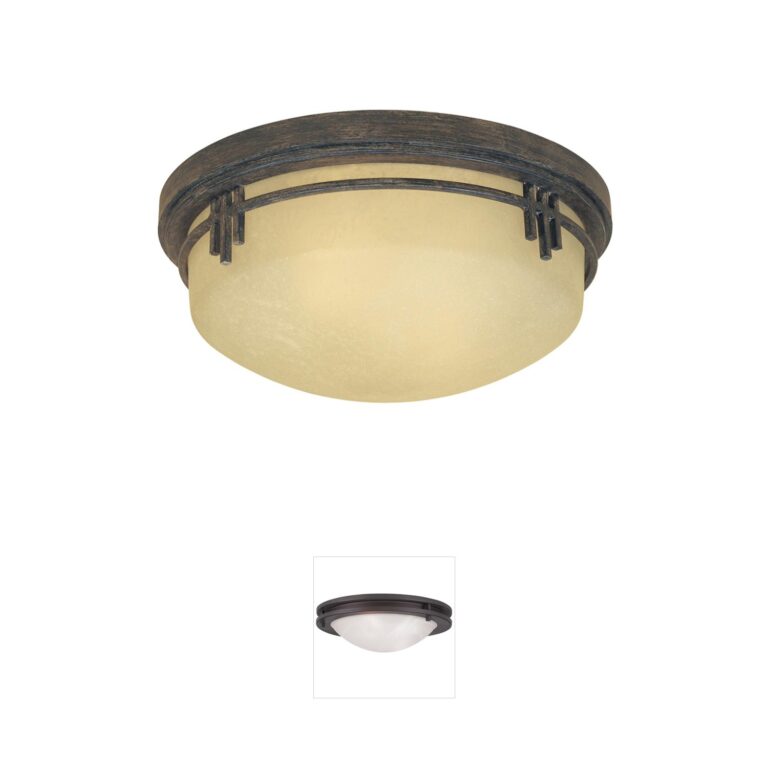 Designers Fountain Mission Ridge Warm Mahogany Flush Mount