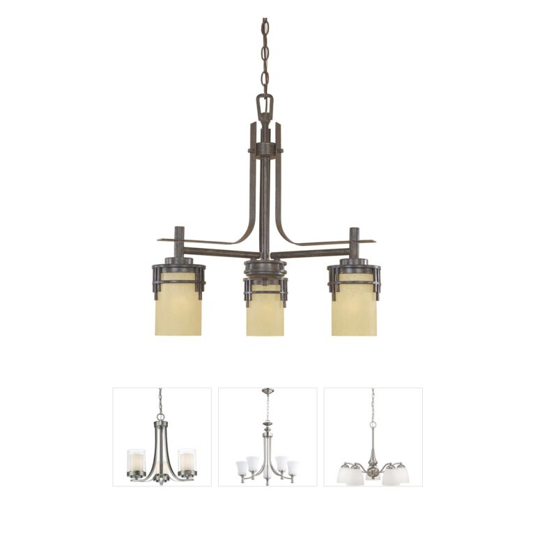 Designers Fountain Mission Ridge 3-Light Warm Mahogany Chandelier