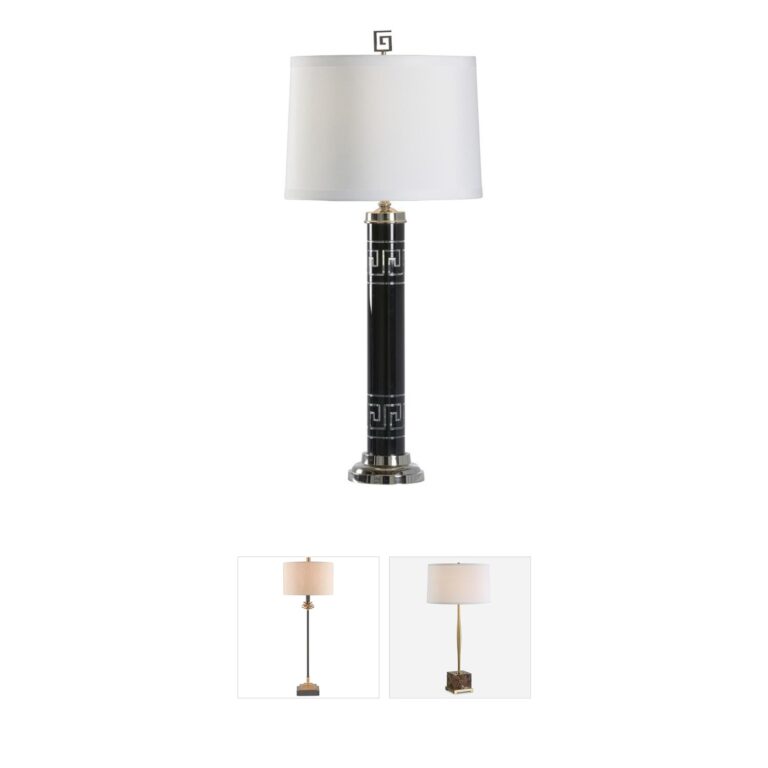Wildwood Wildwood Diocletian Black Glass Table Lamp
