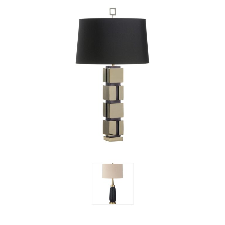 Wildwood Wildwood Collection Holton Brass Table Lamp in Polished Nickel and Black