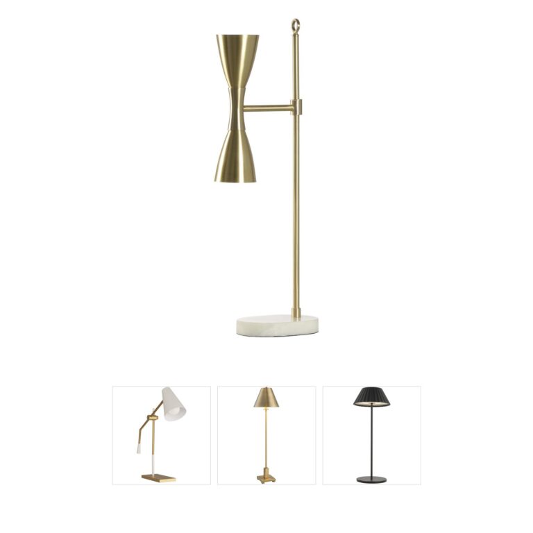 Frederick Cooper Sterling Brass and Marble Desk Lamp
