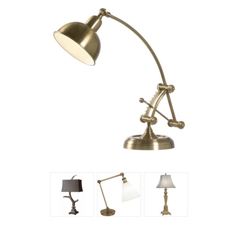 Frederick Cooper Elias Matte Brass Adjustable Desk Lamp