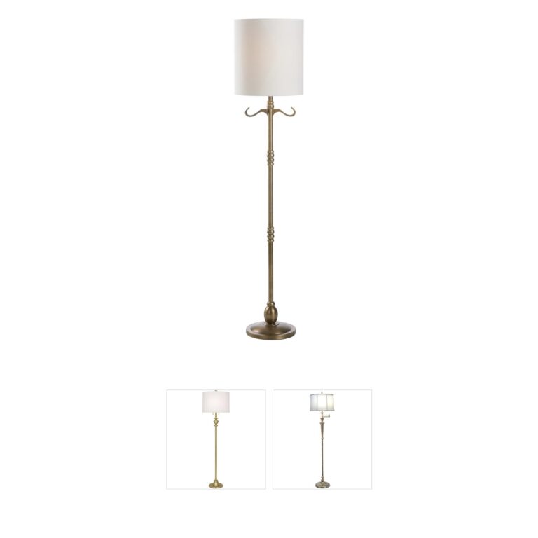Frederick Cooper Larry Laslo Antique Brass Iron Floor Lamp