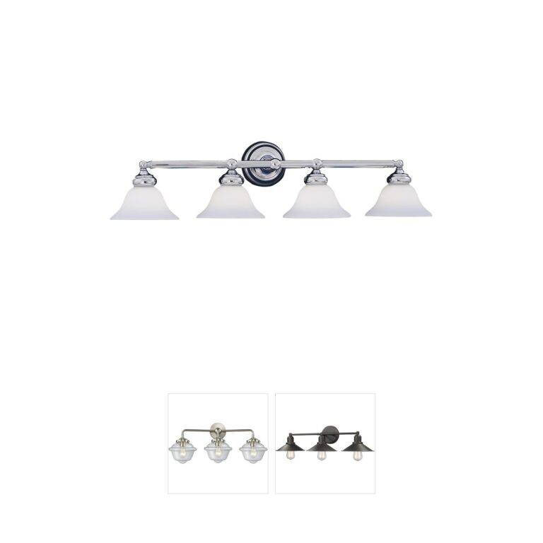 Designers Fountain Opal Essence Chrome 4-Light Bath Bar
