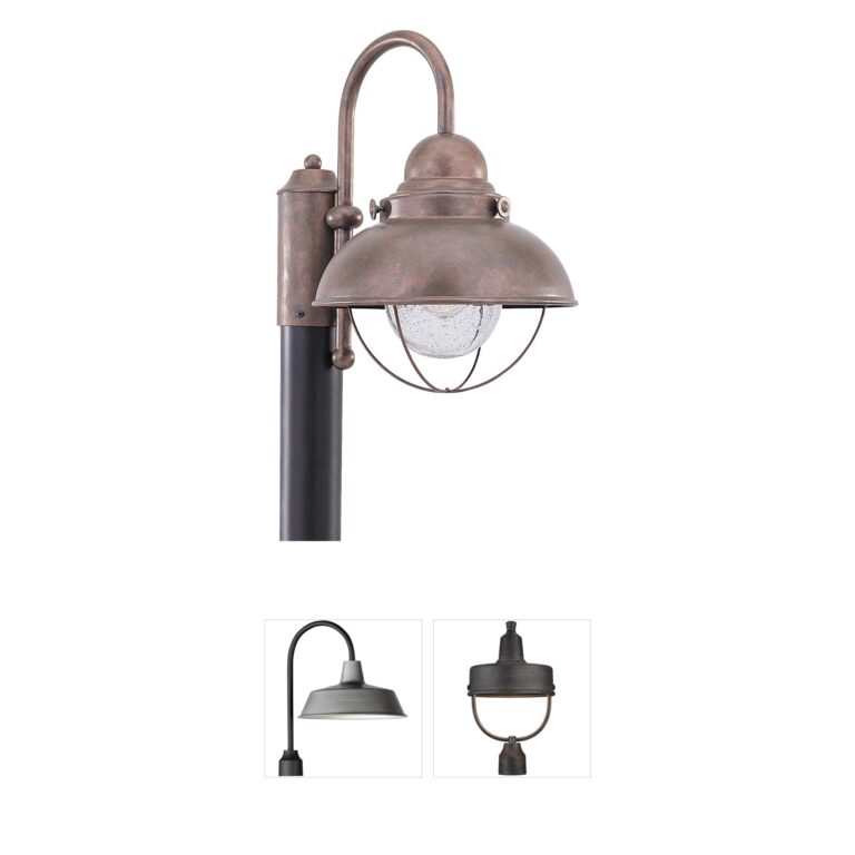 Generation Lighting Sebring Weathered Copper LED Outdoor Post Lantern
