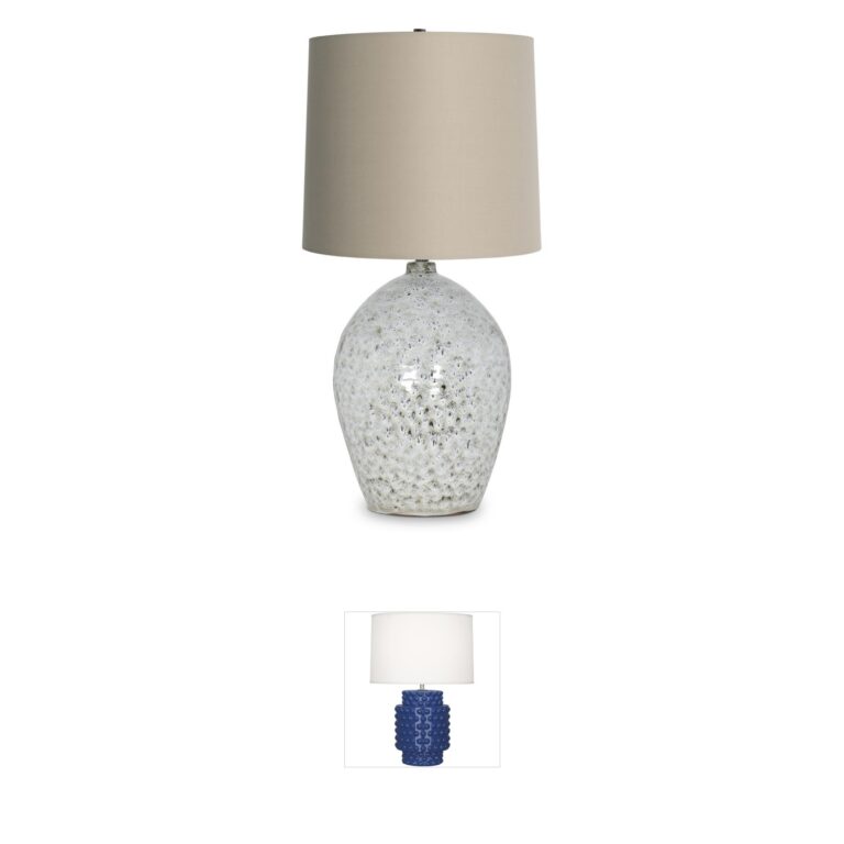 FlowDecor Connor Ceramic Table Lamp with Tapered Drum Shade