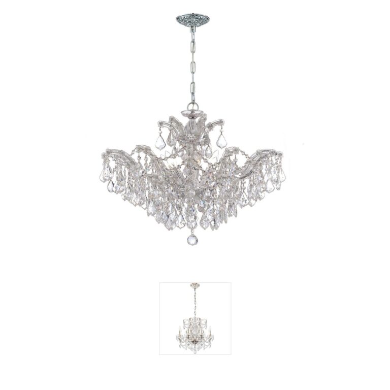 Crystorama Maria Theresa 6-Light Polished Chrome Chandelier with Swarovski Strass Crystal