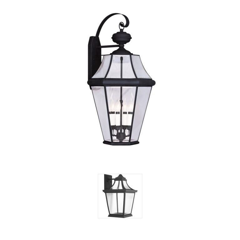 Livex Lighting Georgetown Solid Brass Outdoor Wall Lantern