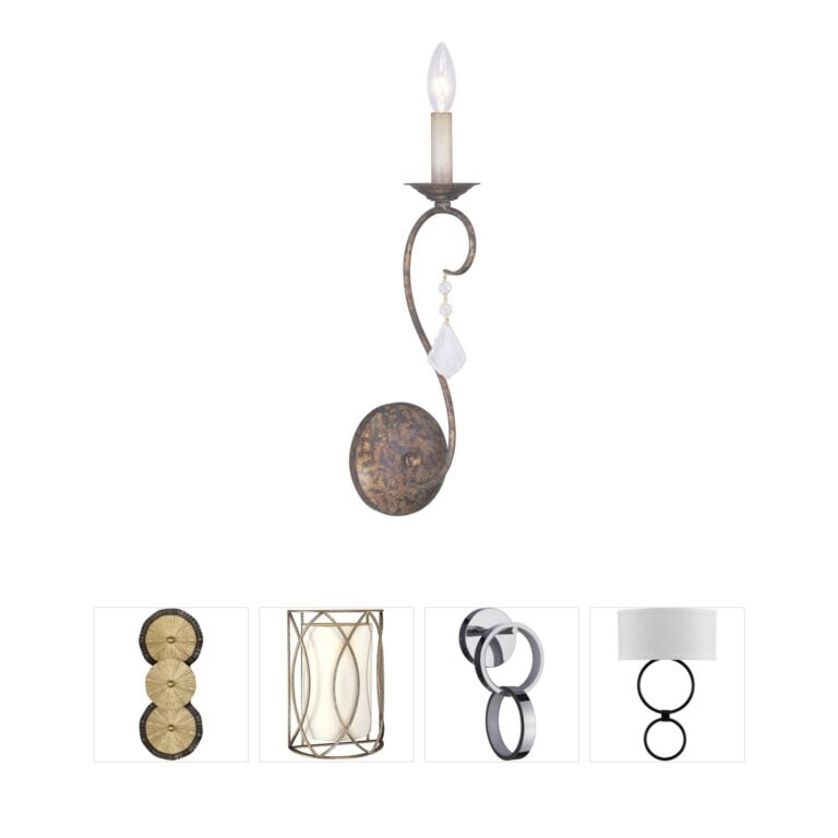 Livex Lighting Chesterfield/Pennington Venetian Golden Bronze Crystal Wall Sconce