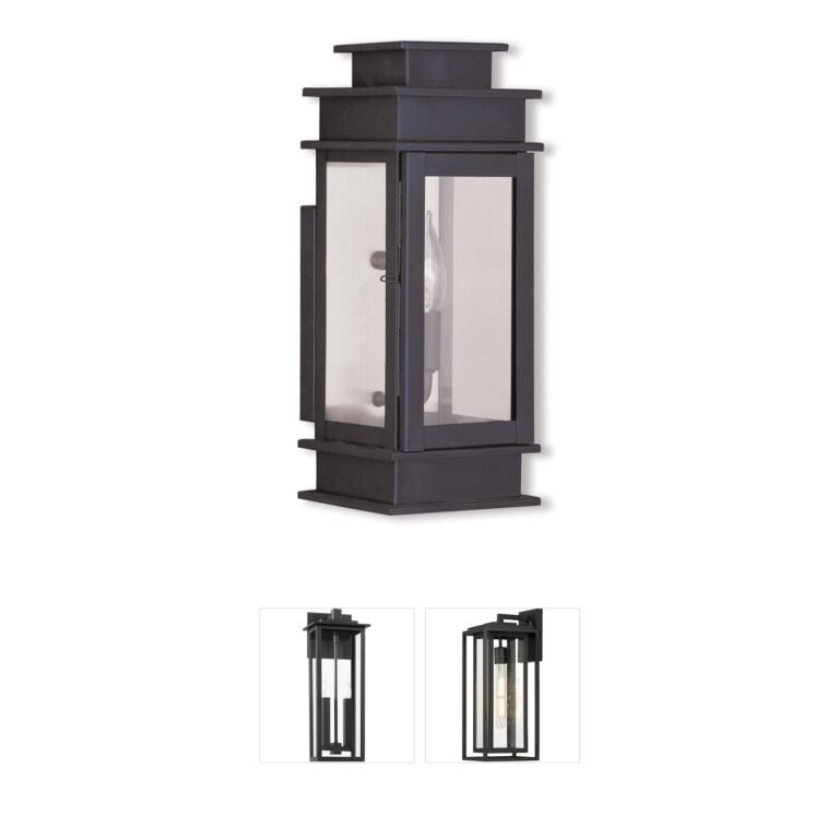 Livex Lighting Princeton Bronze Outdoor Wall Light with Clear Glass