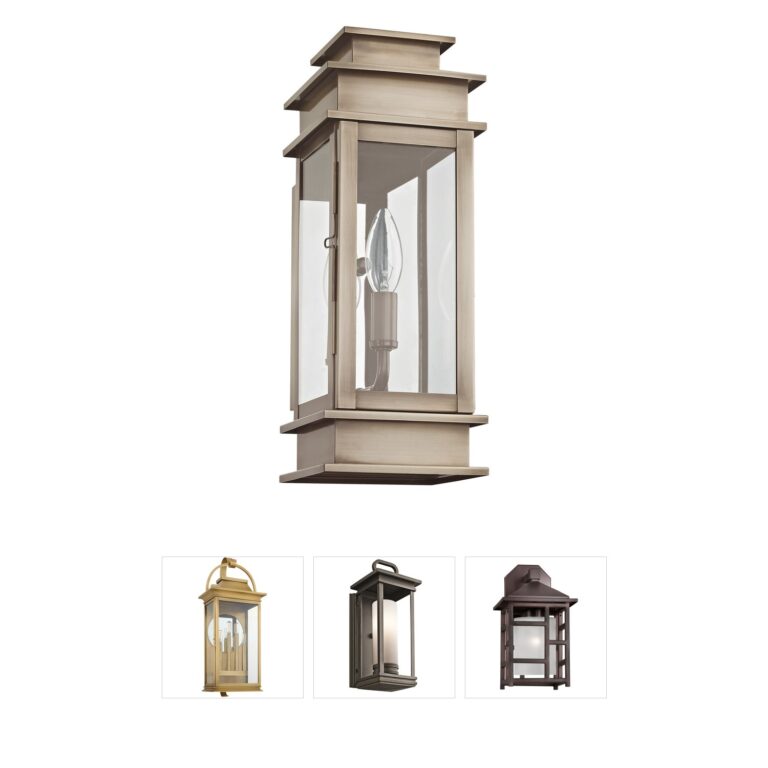 Livex Lighting Princeton Collection Solid Brass Outdoor Wall Lantern